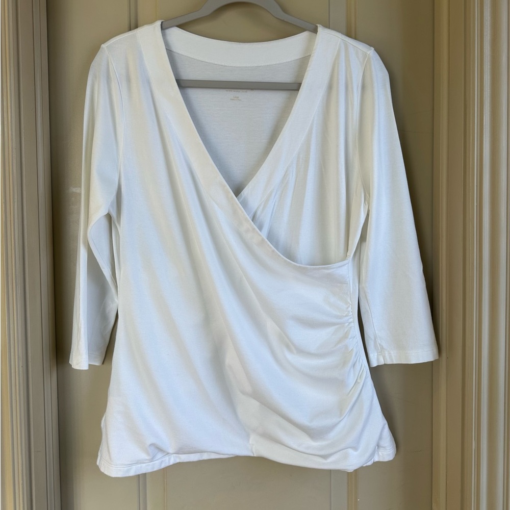 Women’s Soft Surroundings Top; White; Size Large